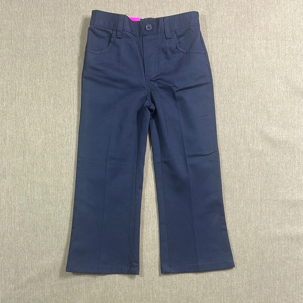 French Toast Kids Navy Pull on Pants Bootcut Size 4T - Picture 2 of 6